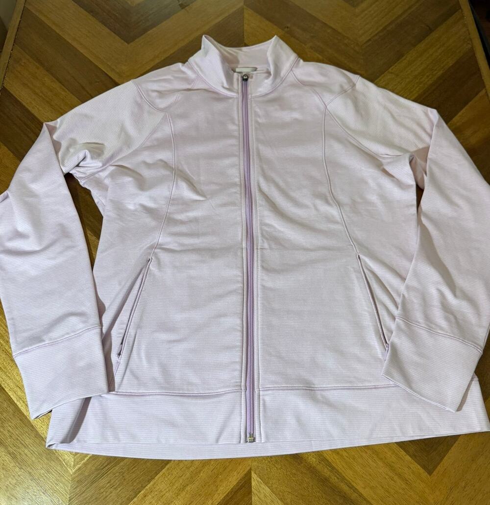 CB DryTec Cutter & Buck Pink Full Zip Performance Jacket Women's XL